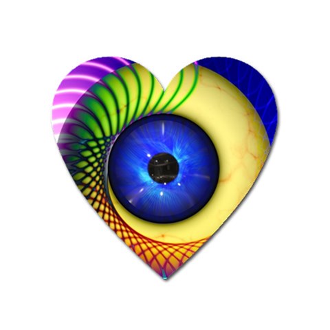 Eerie Psychedelic Eye Magnet (Heart) from ArtsNow.com Front