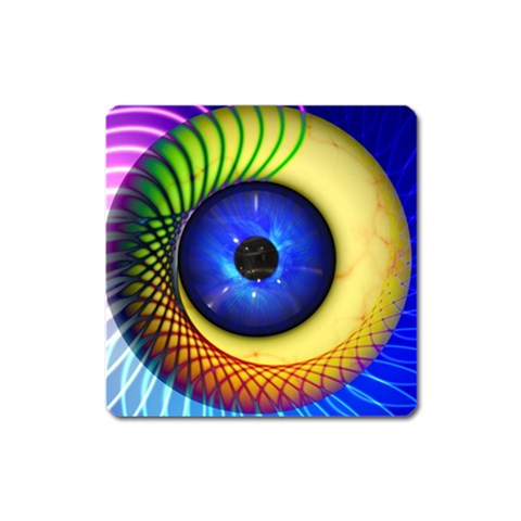 Eerie Psychedelic Eye Magnet (Square) from ArtsNow.com Front