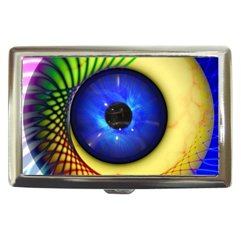 Eerie Psychedelic Eye Cigarette Money Case from ArtsNow.com Front