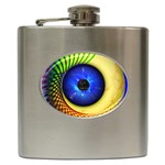 Eerie Psychedelic Eye Hip Flask