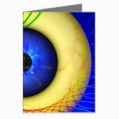 Eerie Psychedelic Eye Greeting Card from ArtsNow.com Left