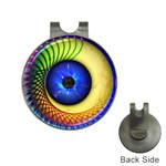 Eerie Psychedelic Eye Hat Clip with Golf Ball Marker