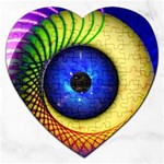 Eerie Psychedelic Eye Jigsaw Puzzle (Heart)
