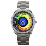 Eerie Psychedelic Eye Sport Metal Watch