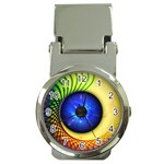 Eerie Psychedelic Eye Money Clip with Watch