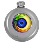 Eerie Psychedelic Eye Hip Flask (Round)