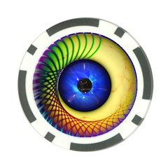 Eerie Psychedelic Eye Poker Chip from ArtsNow.com Front