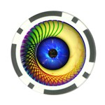 Eerie Psychedelic Eye Poker Chip