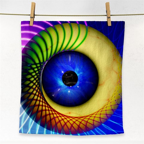 Eerie Psychedelic Eye Face Towel from ArtsNow.com Front