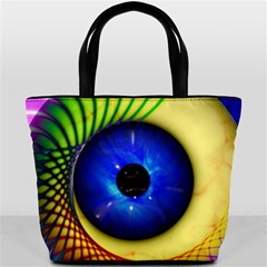 Eerie Psychedelic Eye Bucket Handbag from ArtsNow.com Front