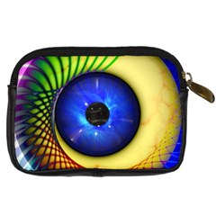 Eerie Psychedelic Eye Digital Camera Leather Case from ArtsNow.com Back