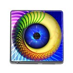 Eerie Psychedelic Eye Memory Card Reader with Storage (Square)