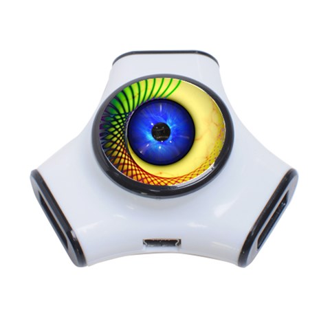Eerie Psychedelic Eye 3 Port USB Hub from ArtsNow.com Front