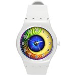 Eerie Psychedelic Eye Plastic Sport Watch (Medium)