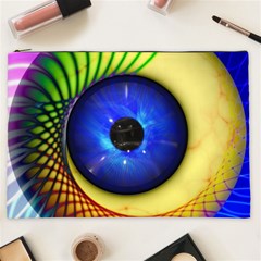 Eerie Psychedelic Eye Cosmetic Bag (XXL) from ArtsNow.com Front