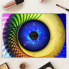 Eerie Psychedelic Eye Cosmetic Bag (XXL) from ArtsNow.com Back