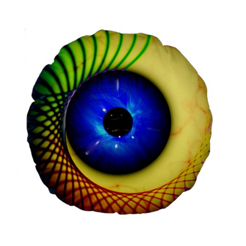 Eerie Psychedelic Eye 15  Premium Round Cushion  from ArtsNow.com Front