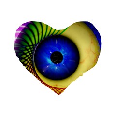 Eerie Psychedelic Eye 16  Premium Heart Shape Cushion  from ArtsNow.com Front