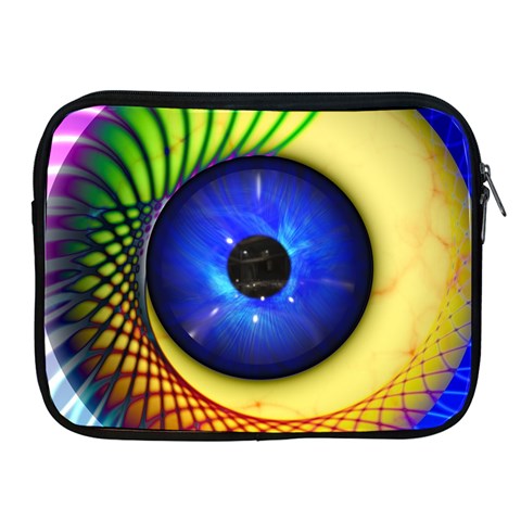 Eerie Psychedelic Eye Apple iPad Zippered Sleeve from ArtsNow.com Front