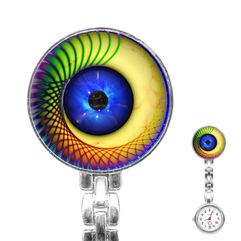 Eerie Psychedelic Eye Stainless Steel Nurses Watch from ArtsNow.com Front