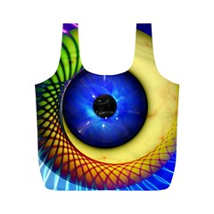 Eerie Psychedelic Eye Reusable Bag (M) from ArtsNow.com Front