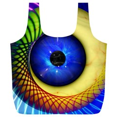 Eerie Psychedelic Eye Reusable Bag (XL) from ArtsNow.com Front