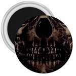 Skull Poster Background 3  Button Magnet