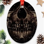 Skull Poster Background Oval Ornament