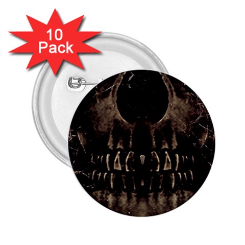Skull Poster Background 2.25  Button (10 pack) from ArtsNow.com Front