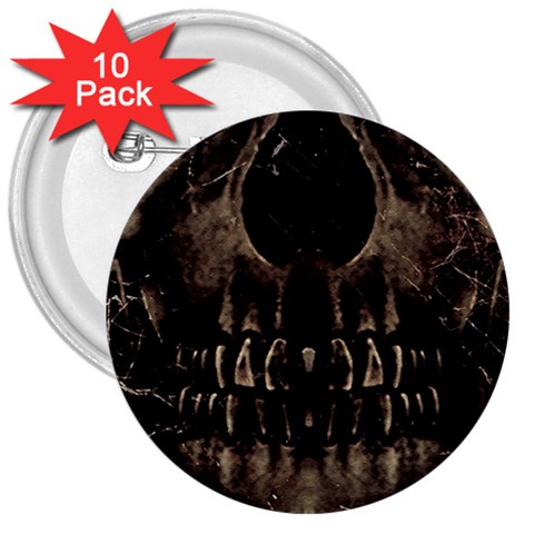 Skull Poster Background 3  Button (10 pack) from ArtsNow.com Front
