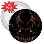 Skull Poster Background 3  Button (10 pack)