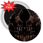 Skull Poster Background 3  Button Magnet (10 pack)