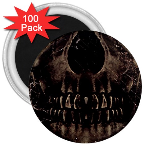 Skull Poster Background 3  Button Magnet (100 pack) from ArtsNow.com Front