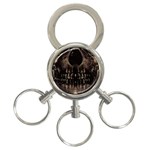 Skull Poster Background 3-Ring Key Chain