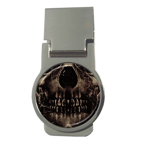 Skull Poster Background Money Clip (Round) from ArtsNow.com Front