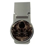 Skull Poster Background Money Clip (Round)