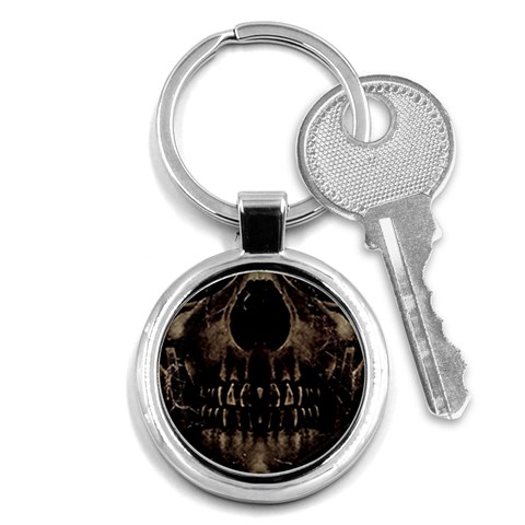 Skull Poster Background Key Chain (Round) from ArtsNow.com Front
