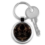 Skull Poster Background Key Chain (Round)