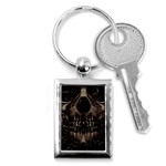 Skull Poster Background Key Chain (Rectangle)