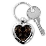 Skull Poster Background Key Chain (Heart)