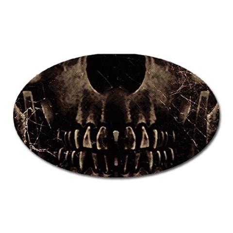 Skull Poster Background Magnet (Oval) from ArtsNow.com Front