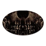 Skull Poster Background Magnet (Oval)