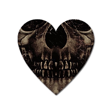 Skull Poster Background Magnet (Heart) from ArtsNow.com Front