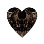 Skull Poster Background Magnet (Heart)