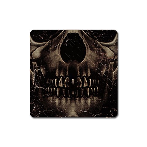 Skull Poster Background Magnet (Square) from ArtsNow.com Front