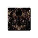 Skull Poster Background Magnet (Square)