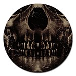 Skull Poster Background Magnet 5  (Round)