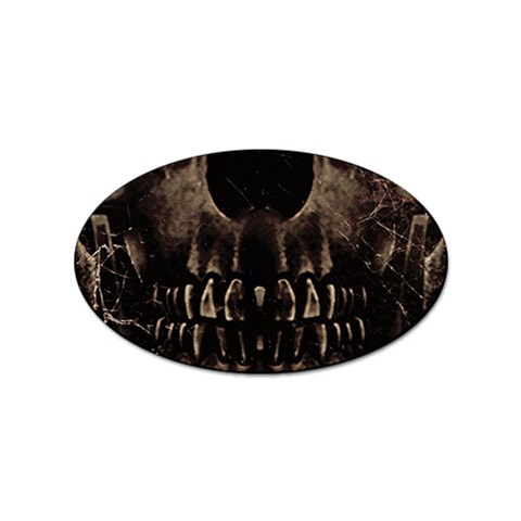 Skull Poster Background Sticker 10 Pack (Oval) from ArtsNow.com Front