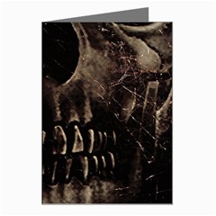 Skull Poster Background Greeting Card (8 Pack) from ArtsNow.com Left