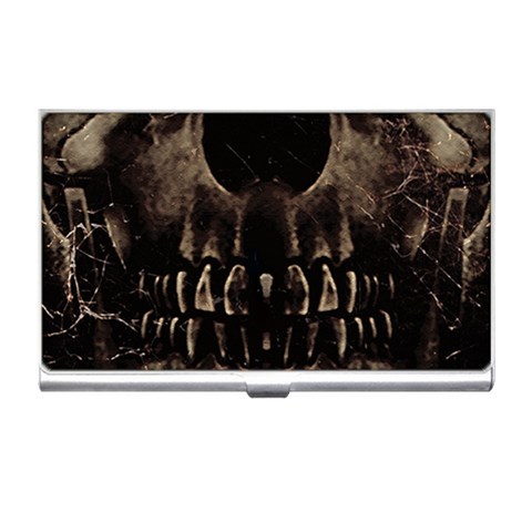 Skull Poster Background Business Card Holder from ArtsNow.com Front